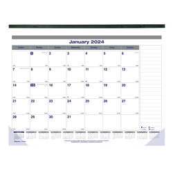 2024 Blueline® Net Zero Carbon Monthly Desk Pad Calendar, 22" x 17", 50% Recycled, January To December 2024 , C177847