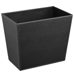 Erwyn Products Cordoba Wastebaskets, 16-Quart, Black, Case Of 6 Wastebaskets