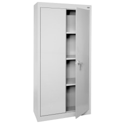 Sandusky Value Series 30"W Light Duty Storage Cabinet, 30" x 18" x 72", Dove Gray