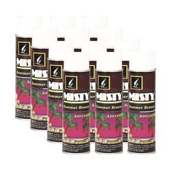 Misty® Handheld Air Deodorizer, Summer Breeze, 10 oz Aerosol Spray, 12/Carton