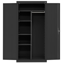 Sandusky Classic Series Medium-Duty Assembled Combination Storage Cabinet, 72"H x 36"W x 18"D, Black