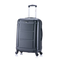 InUSA Pilot ABS Hardside Spinner Suitcase, 25-7/16"H x 16-3/8"W x 10-1/4"D, Black