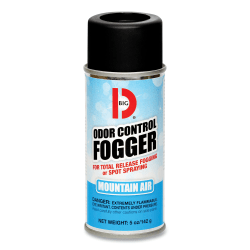Big D Industries Odor Control Fogger, Mountain Air Scent, 5 oz Aerosol Spray, 12/Carton