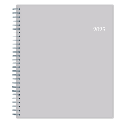 2025 Blue Sky Monthly Planning Calendar, 8" x 10", Passages/Solid Gray, January To December