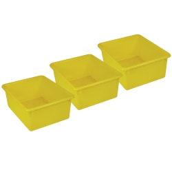 Romanoff Stowaway Letter Boxes, 5-1/4"H x 10-1/2"W x 13-1/4"D, Yellow, Pack Of 3 Boxes