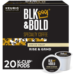 Black & Bold Rise & Grind Coffee Keurig K-Cup Pods, Single Serve, 20 K-Cup® Pods