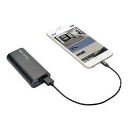 Tripp Lite Portable Mobile Power Bank USB Battery Charger - Power bank - 5200 mAh - 1 A (USB) - on cable: Micro-USB - black
