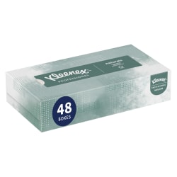 Kleenex® Professional Naturals Facial Tissue, 2-Ply, White, Flat Facial Tissue Boxes for Business, 125 Sheets Per Box, Case of 48 Boxes
