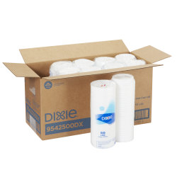 Dixie® Dome Lids, For 12- To 16-Oz Cups, White, Case Of 500 Lids
