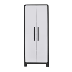 Inval® MQ Eclypse Eco Collection Large 29"W Multipurpose Storage Cabinet, Black/Gray