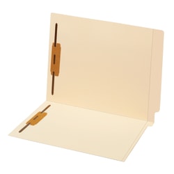 Pendaflex® End-Tab Fastener Folders, Letter Size, 100% Recycled, Manila, Pack Of 50 Folders