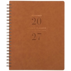 AT-A-GLANCE® Signature Collection 2027 Weekly Monthly Planner, Brown, Large, 8 1/2" x 11"