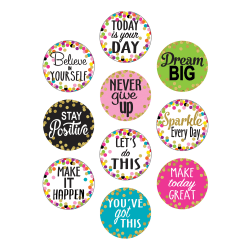 Teacher Created Resources Decorative Accents, 6", Confetti Positive Sayings, Pack Of 30 Accents