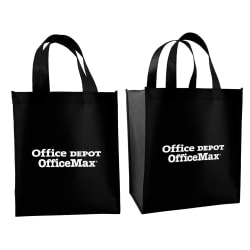 Reusable Non-Woven Shopping Bag, 12"H x 13-3/4"W x 9"D, Black