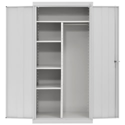 Sandusky Classic Series Medium-Duty Assembled Combination Storage Cabinet, 72"H x 36"W x 24"D, Dove Gray