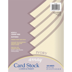 Pacon® Multi-Use Card Stock, Ivory, Letter (8.5" x 11"), 65 Lb, Pack Of 100