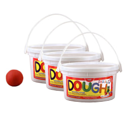 Hygloss Scented Dazzlin’ Dough, Red (Watermelon), 3 lb. Tub, Pack Of 3