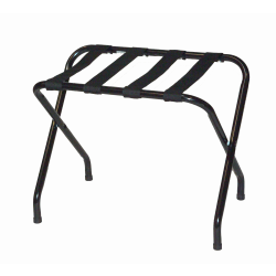 CSL Flat Top Metal Luggage Rack, 20"H x 26"W x 16"D, Black/Black