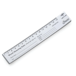 Medline Educare® Paper Wound Rulers, 7 1/2"H x 1 1/8"W x 1/8"D, Black/White, 25 Rulers Per Pad, Pack Of 10 Pads