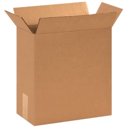 Partners Brand Corrugated Boxes, 12 3/4"L x 6 3/8"W x 13 1/2"H, Kraft, Pack Of 25