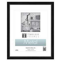 Timeless Frames® Metal Frame, 11" x 14" With Mat, Black