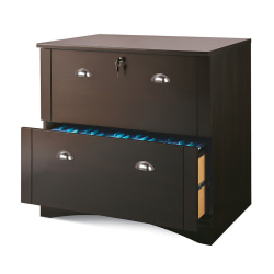 Realspace® Dawson 30-1/2"W x 21-3/4"D Lateral 2-Drawer File Cabinet, Cinnamon Cherry