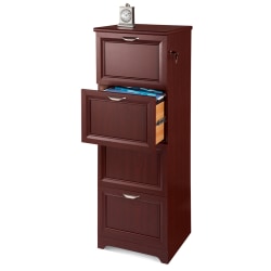 Realspace® Magellan 19"D Vertical 4-Drawer File Cabinet, Classic Cherry