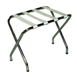 CSL Flat Top Metal Luggage Racks, 20"H x 26"W x 16"D, Chrome/Silver, Pack Of 6 Racks