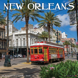 2026 Willow Creek Press Scenic Monthly Wall Calendar, 12" x 12", New Orleans, January To December, 55519