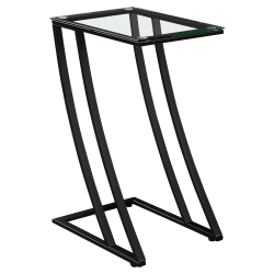 Monarch Specialties Tasha Accent Table, 24"H x 12"W x 15-3/4"D, Black