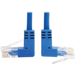 Tripp Lite Cat6 Ethernet Cable Up/Down Angled UTP Slim Molded M/M Blue 2ft - 2 ft - 28 AWG - Blue
