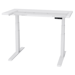 Fellowes® Victory™ LX 2-Leg Electric Steel Table Base With Memory Height Settings, 47-1/2"H x 48"W x 24"D, White