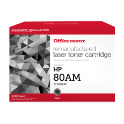 Office Depot® Brand Remanufactured Black Toner Cartridge Replacement For HP 80AM