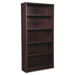 Lorell® Prominence 2.0 60"H 5-Shelf Bookcase, Espresso