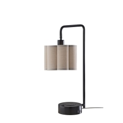 Adesso Dover Supercharger 22.25"H Desk Lamp, Beige/Black