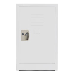 Alpine AdirOffice 1-Tier Steel Locker, 24"H x 15"W x 15"D, White
