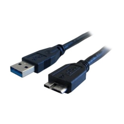 Comprehensive USB 3.0 A Male to Micro B Male Cable 6ft. - 6 ft Micro-USB/USB Data Transfer Cable - First End: 1 x Type A Male USB - Second End: 1 x Micro Type B Male USB - 4.8 Gbit/s - 28 AWG - Black
