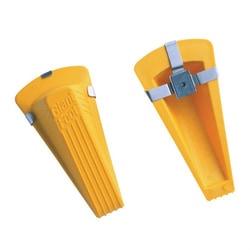 SKILCRAFT® Wedge-Style Doorstop, 2"H x 3-1/2"W x 6-3/4"D, Yellow