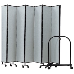Screenflex Portable Room Partition Divider, 72"H x 245"W, Gray