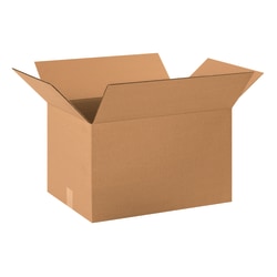 Partners Brand Corrugated Boxes, 20" x 14" x 12", Kraft, Pack Of 20