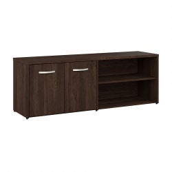 Bush® Business Furniture Studio C Low Storage Cabinet With Doors And Shelves, Black Walnut, Standard Delivery