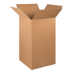 Partners Brand Tall Corrugated Boxes, 20" x 20" x 36", Kraft, Pack Of 10