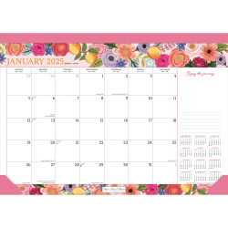 2025 BrownTrout Bonnie Marcus Monthly Desk Pad Calendar, 17" x 12", Family and Children, January to December 2025, 9781975479428