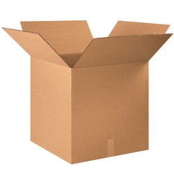 Partners Brand Corrugated Cube Boxes, 22"L x 22"W x 22"H, Kraft, Pack Of 10