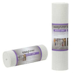 Duck® Brand Select Grip EasyLiner Non-Adhesive Shelf And Drawer Liner, 20" x 24'/12" x 20', White, Pack Of 2 Rolls