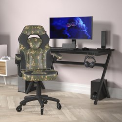 Flash Furniture X10 Racing Ergonomic Faux Leather Computer Gaming Chair, Camouflage