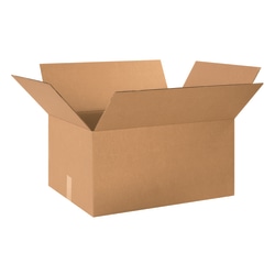 Partners Brand Corrugated Boxes, 24" x 18" x 12", Kraft, Pack Of 10