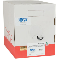 Eaton Tripp Lite Series Cat5e 350 MHz Solid Core Plenum-Rated (UTP) PVC Bulk Ethernet Cable - Black, 1000 ft. (304.8 m) - N02401KBK