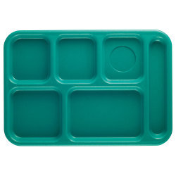 Cambro Co-Polymer® Compartment Trays, Teal, Pack Of 24 Trays