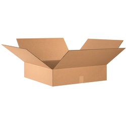 Partners Brand Flat Corrugated Boxes, 24" x 24" x 6", Kraft, Pack Of 10